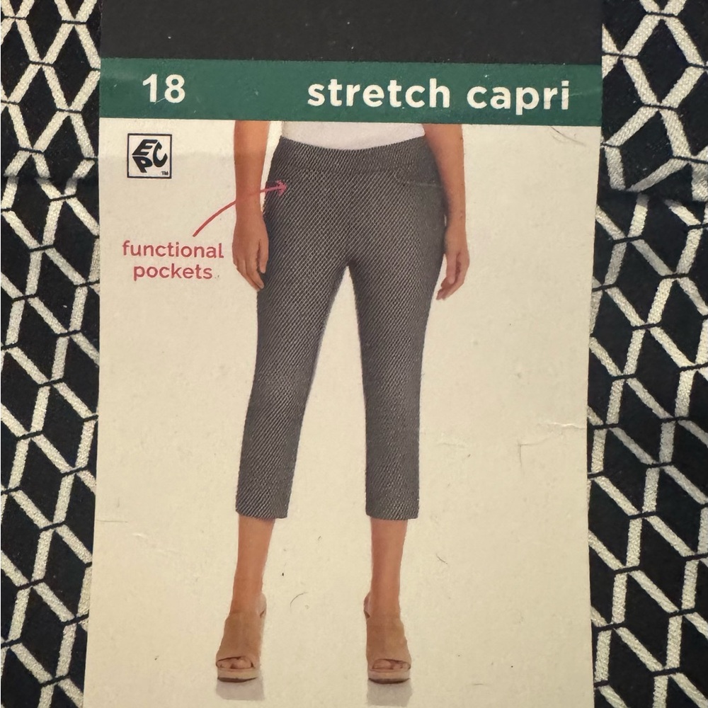 Rafaella Black Stretch Capris